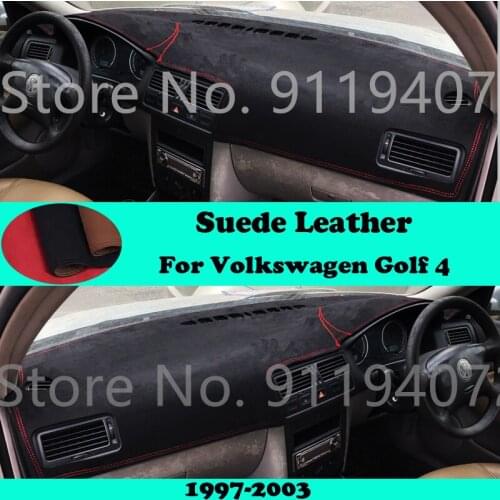 For Volkswagen VW Golf 4 MK4 1997 1999-2003 Suede Leather Dashmat Dashboard Cover Pad Dash Mat Carpet Car-Styling Accessories