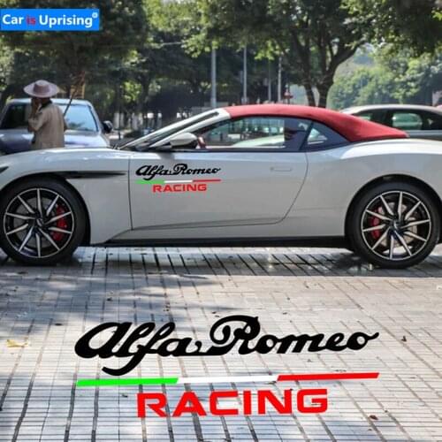 1pcs NEW Flag of Italy RACING Car Side Fender Emblem Badge Stickers for Alfa Romeo 4C 147 156 166 159 Giulietta Giulia Spider GT