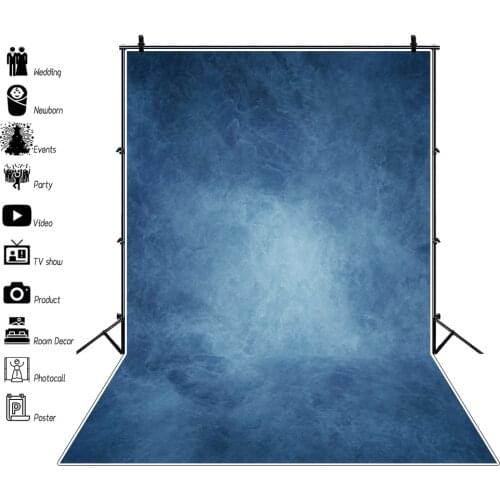 Laeacco Light Blue Gradient Solid Texture Pattern Color Newborn Baptism For Digital Photographic Background Photo Backdrops