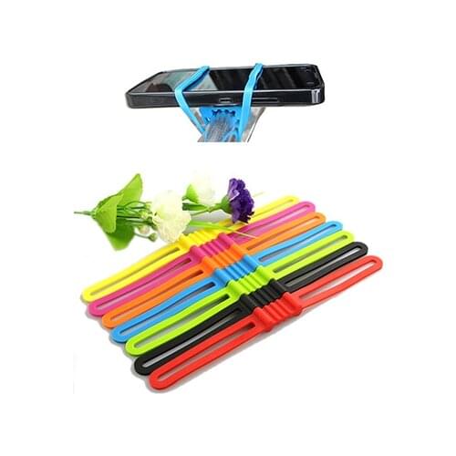 Hot sale High Strength Silicone Phone Cycling Torch Flashlight Holder Bike Bicycle Light Straps Flexible Light Holder Mount