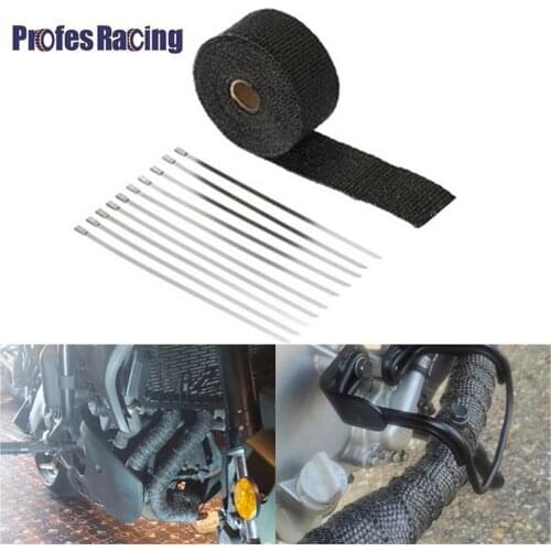 Manifold Insulation Roll Resistant with Stainless Ties5cm*5M/10M/15M/20M Exhaust Heat Wrap Thermal Tape Fiberglass Heat Wrap