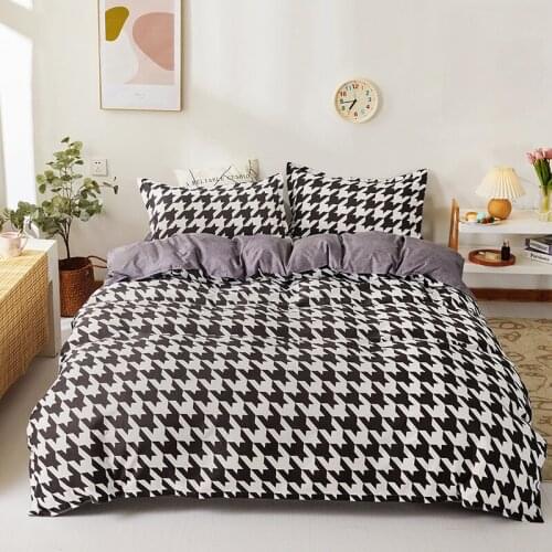 2021 New Bedding Set Classic 4pcs/set Bed Linen Duvet Cover Set Bed Sheet Set Pillowcase Comforter Bedding Sets