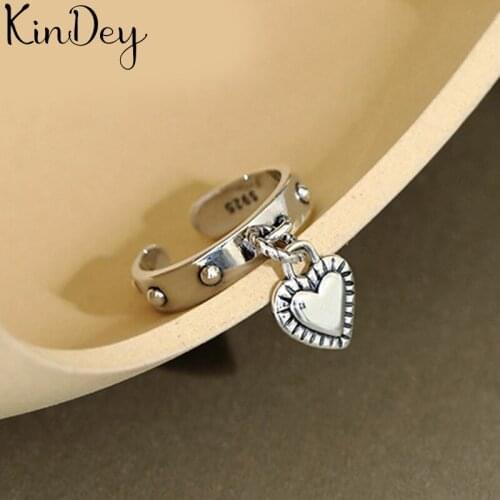 Summer Beach Vacation Knuckle Open Love Heart Rings for Women Girls Adjustable Finger Ring Charm Jewellery Wholesale Gifts