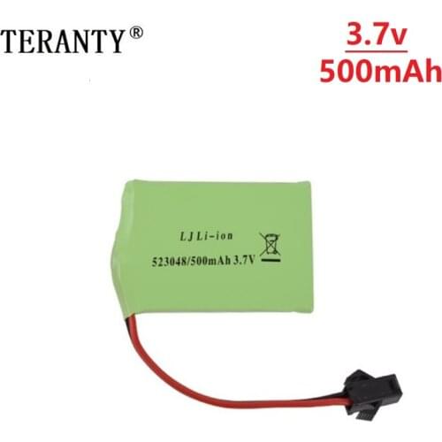 3.7V 500mAh 523048 li-ion Battery for Remote Control Electric Dinosaur Toys battery For RC leaning machine Hand drum 1piece