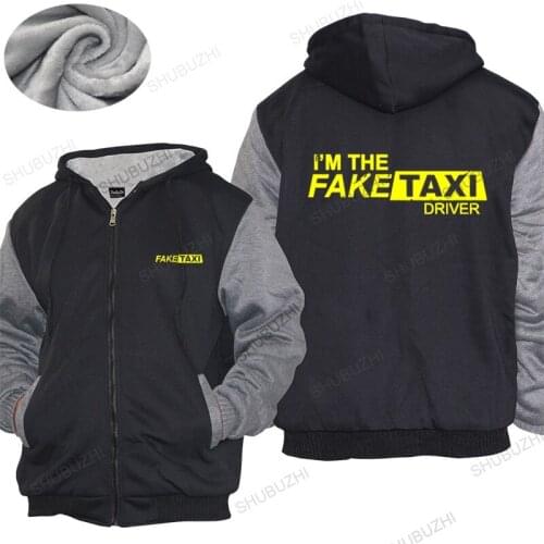 Mens brand warm coat male gift tops Faketaxi thick hoody I'M The Fake Taxi Driver Design thick hoody top gift Male thick hoody