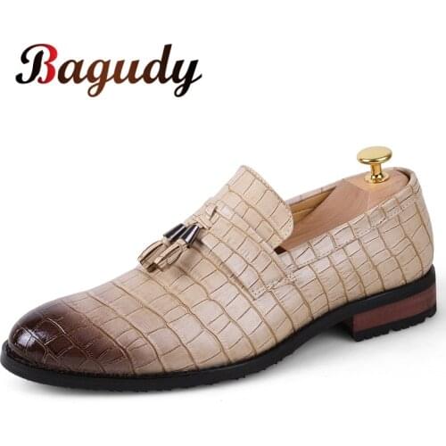 Man Leather Oxfords Pointed Toe Formal Shoes Spring Men Italy Dress Shoes Business Wedding Shoes Male Fashion Designer Men Shoes