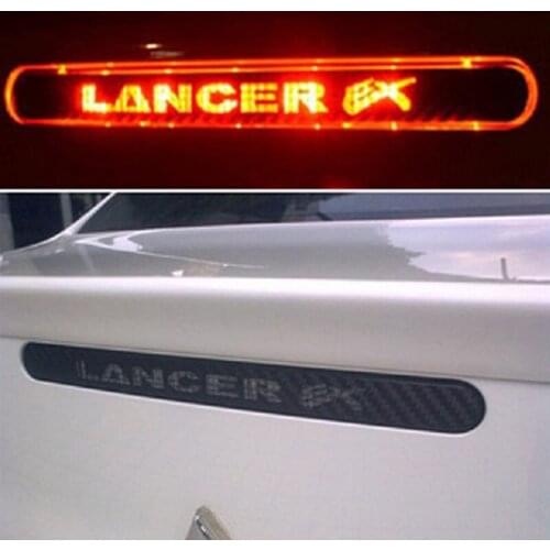 Carbon Fiber Brake Sticker For Lancer Ex 9 10 High Positioned Rear Brake Lights stickers For Mitsubishi lancer Car Accessories