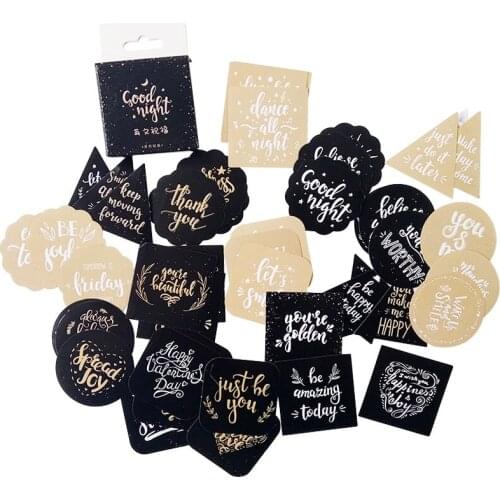 45 Pcs/lot Cute English Blessing Decorative Stickers Adhesive Stickers DIY Decoration Craft Scrapbooking Stickers For Gift