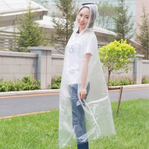 Disposable Adult Emergency Waterproof Rain Coat Hiking Camping Hood Outdoor waterproof Anti-wet Long Rainwear Rain Coat
