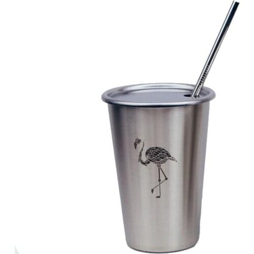 Animal Elk Zebra Design Beer Mug 304 Stainless Steel Coffee Mug Beer Cup Kitchen Drinkwares Glass Tumbler 350ml/500ml