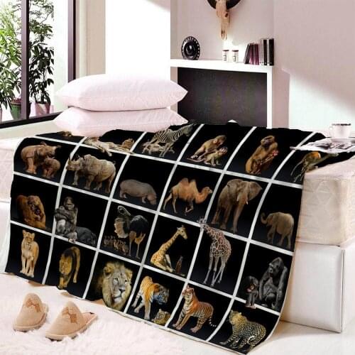 Throw Blanket 3D Printed Plush Bedspread Animal Soft Fluffy Blanket Prairie Purple Blankets For Bed Dropship