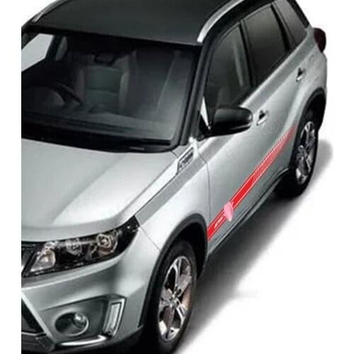 2 Pcs Self Adhesive Car Stickers For Suzuki Escudo Decoration Accessories Vinyl Sticker Racing Sports Long Stripe Sticker