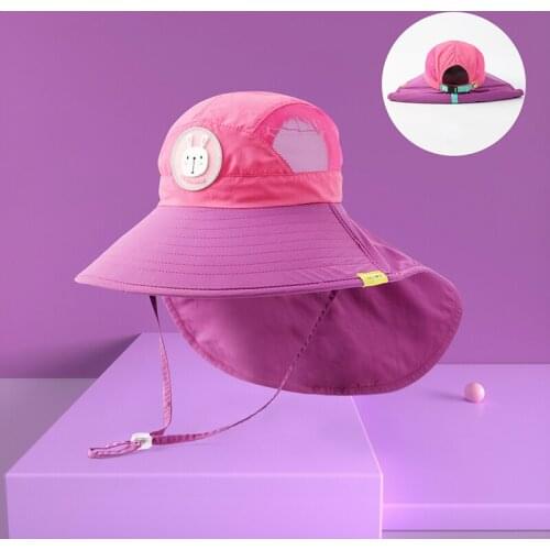 Summer Hat Baby Topee Student Fishing Net Cap Boy and Girl Suntan-Proof Hat Kids Sunbonnet