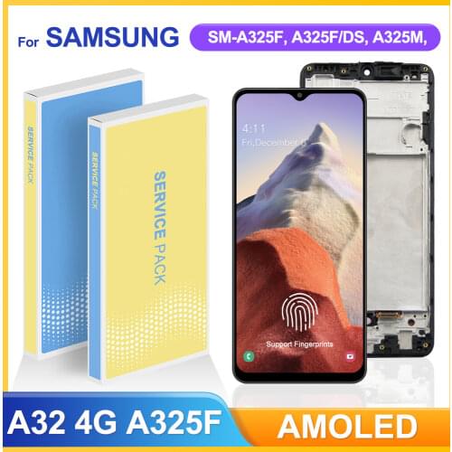 Original Screen For Samsung Galaxy A32 4G LCD Display Touch Screen Digitizer Assembly Part For Samsung A325 A325F A325F/DS