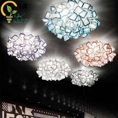 85-240V Nordic Light Flowers Led Ceiling Lights for Living Room RestaurantCoffee Acrylic Colourful Art Ceiling Lamp for Home