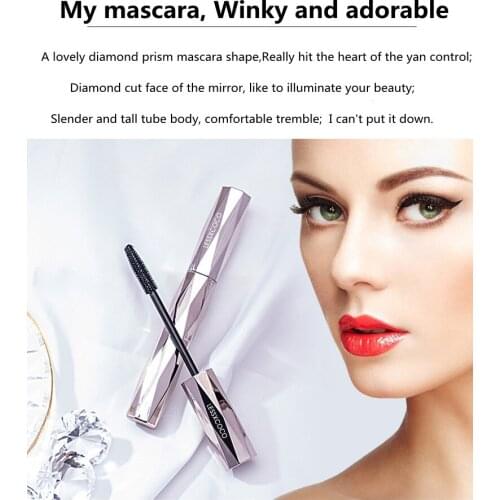 LZ-J01 3DCurling Mascara Small Tube Slim Brush Natural Makeup No Smudging Eyelash Styling Cream Black Brown Mascara Charming Eye