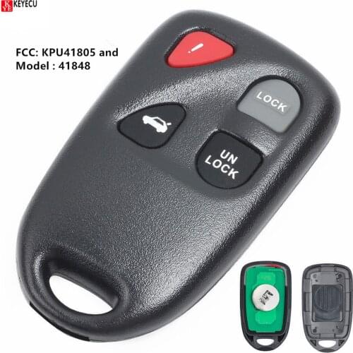 Keyecu Keyecu Replacement Remote Key Fob 4Button for Mazda RX-8 2004 2005 2006 2007 2008 That Use FCC:KPU41805 and Model : 41848