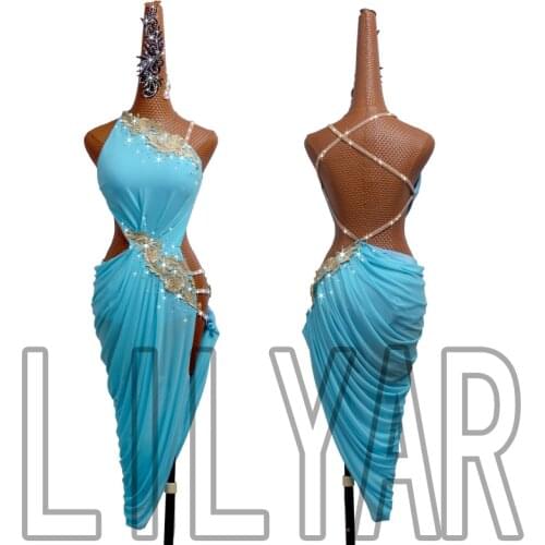 New Latin Dance Dress Competition Dress Costumes Skirt Performing Dress Adult Customize Children Red Matador Skirt Split Skirtes