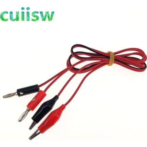 1 Pair Alligator Testing Cord Lead Clip to Banana Plug for Multimeter Test