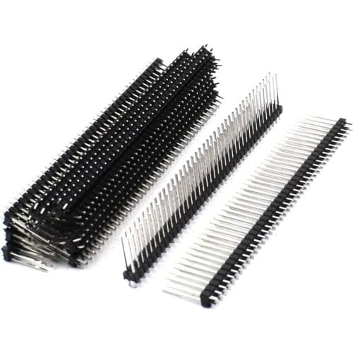 10Pcs 2.54mm 80Pin Double Row Straight Pin Header Connector Strip 20mm