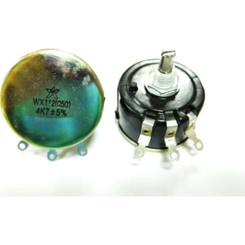 10pcs/lot WX112(050) 5W 100R 220R 470R 1K 2K2 4K7 10K 22K Potentiometer