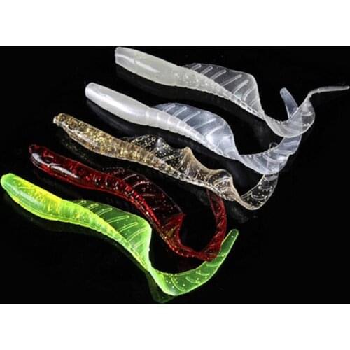 10pcs Long Tail Soft Fish Fishing Lure Soft Bait 1.8g6cm3.8g9cm Worms Artificial Silicone Fishing Lure Carp Fishing Lure Set