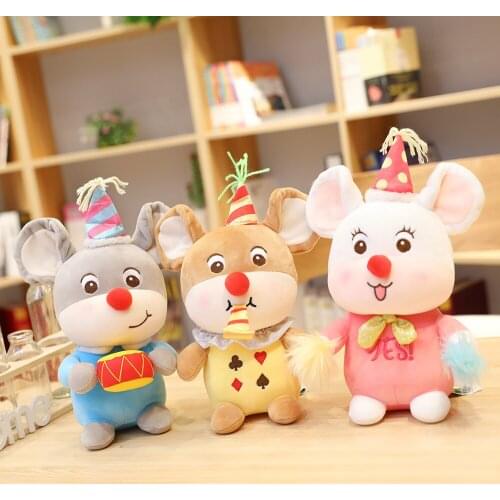 25cm cute queue mouse doll plush plush toy plush animal home accessories cute doll childrens gifts Christmas gifts