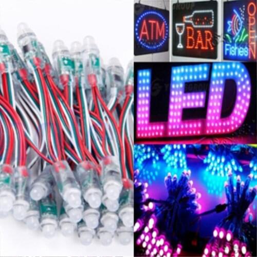 500PCS 12mm DC12V WS2811 Module Diffused Digital RGB LED Pixels Full Color Christmas P68 Waterproof Outdoor Lighting LED Pixel