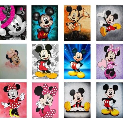 Disney Diamond Painting Cartoon Mickey Full Diamond Embroidered Cross Stitch Kit Diamond Mosaic Home Decoration