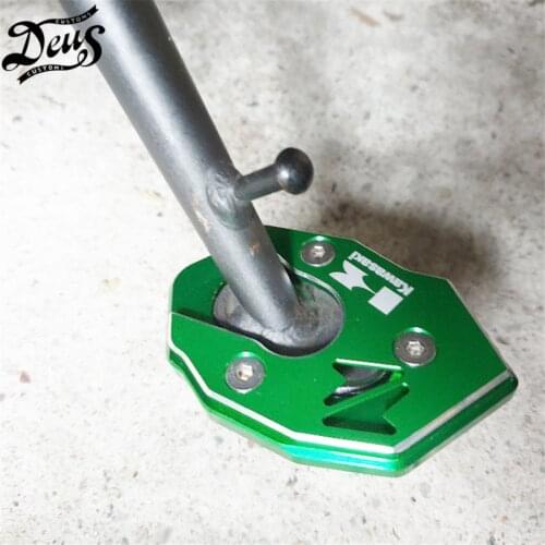 Motorcycle CNC Aluminum Side Stand Enlarger Plate Kickstand Enlarge Extension For KAWASAKI Z650 Z 650 2017 2018 2019 2020