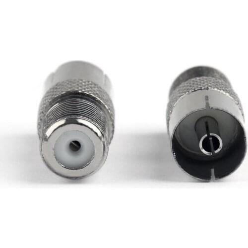Areyourshop 100Pcs Wholesale PAL RF Female Plug To Coaxial TV Cable F-Type Female Adapter Connector