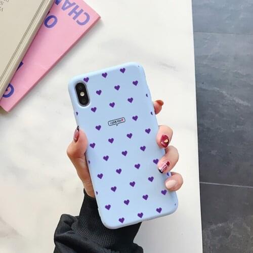 Phone Case For iPhone 12 11 Pro Max for iphone X XR XS Max 6s 7 8 Plus SE 2020 Cute Cartoon Love Heart Soft Silicone Cover Funda