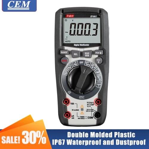 Digital Multimeter,Ammeter,CEM DT-965, True RMS, Anti-burning Backlight, High-precision Electrician Meter, Universal Meter