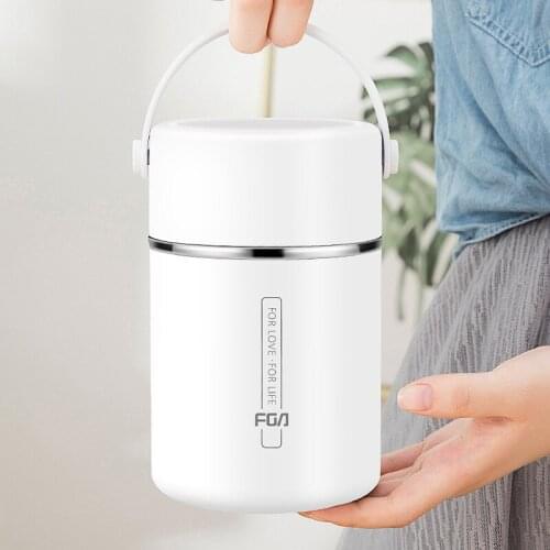 FUGUANG 800ml Food Thermal Jar Vacuum Insulated Soup Pot Thermos Containers 316 Stainless Steel Lunch Box with Folding Spoon