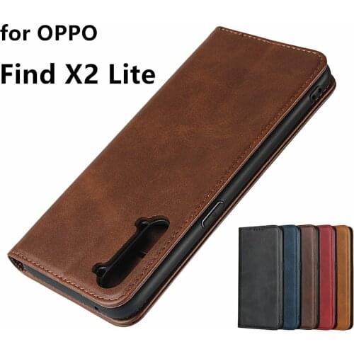 Leather case For OPPO Find X2 Lite 6.4" Flip case card holder Holster Magnetic attraction Cover Case Wallet Case