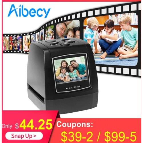 High Resolution Mini Negative 5MP Film Scanner 35mm 135mm Slide Film Converter Photo Scanner Digital Image Converter 2.4"LCD