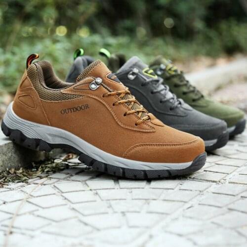 Mens Hiking Shoes Hunting Climbing Shoes Men Winter Shoes Outdoor Non Slip Waterproof Trekking Sneakers Military Boots