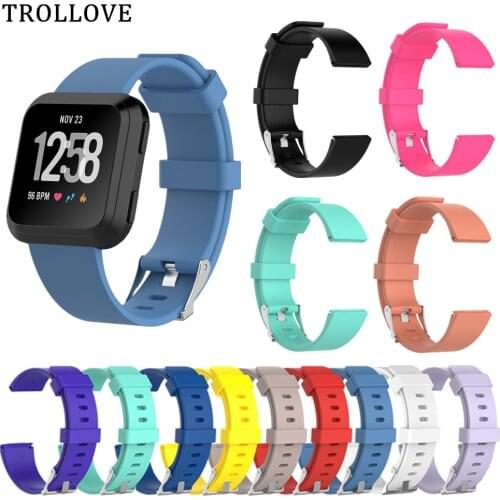 Soft Silicone Adjustable Band For Fitbit Versa / Versa Lite Watch Band Wristband Strap Bracelet Fit Bit Replacement Watch Straps