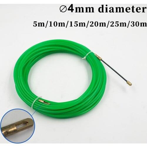 5M 10M 20M 30M 4MM Nylon Electric Cable Push Pullers Duct Snake Rodder Fish Tape Wire Pulling Puller