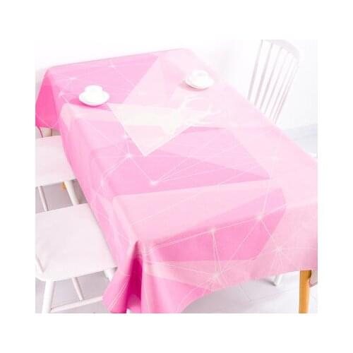 The Nordic modern minimalist Ins pink coffee table cloth linen tablecloths cover towel thick rectangular antependium decoration