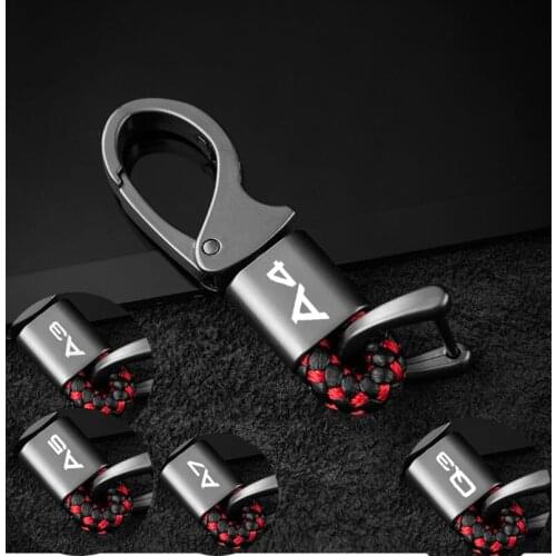 New Car Trinket Zinc Alloy Universal quality keychains For Audi A3 A4 A5 A6 A7 Q2 Q3 Q5 Q7 Q8 Car Keychain With Logo Key ring