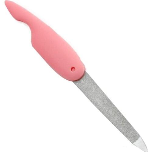 Creative Foldable Nail File Stainless Steel Folding Professional Manicure Pedicure Grinding Beauty Nail Art Tool Random Color