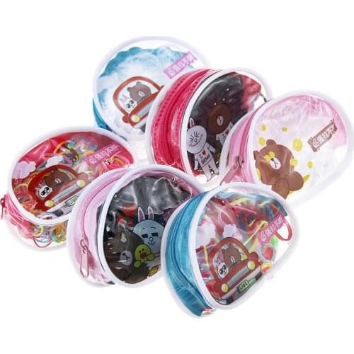 300/lot Cute Girls Colourful Ring Disposable Elastic Hair Bands Holder Rubber Band Scrunchies Kids Hair Accessories
