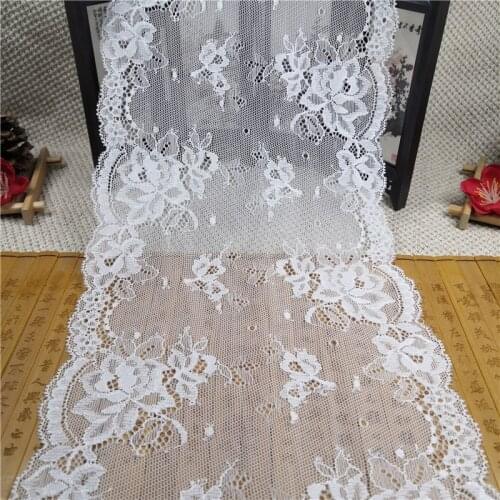RR1007 17.5CM lingerie 2020 knitted spandex nylon 3d flower lace trim for lingerie
