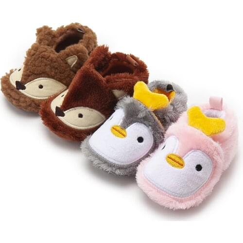 Cartoon Baby Shoes Cute Newborn Boys Girls First Walkers Flats Soft Sole Non-slip Shoes Footwear Toddler Booties
