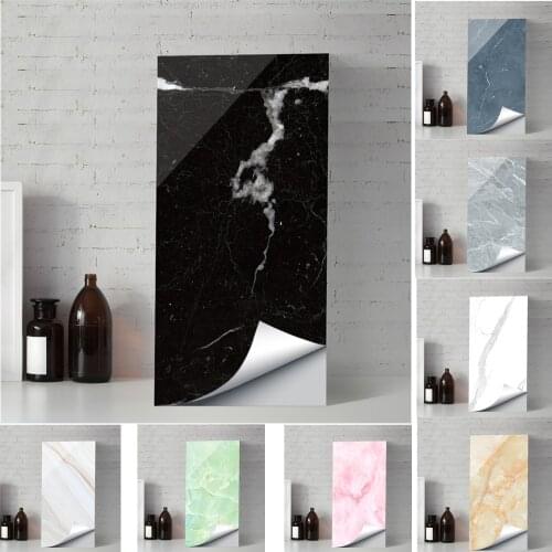 Home Deco Self-adhesive Floor Tile Wallpaper Backsplash 3d Waterproof Peel and Stick Wall Marble Kitchen Sticker