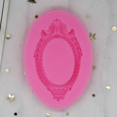 Silicone molded chocolate molded lace molded cake decorated mirror photo frame 106