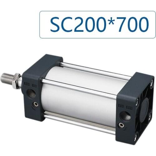 SC200*700 Standard pneumatic cylinder aluminum bore 200mm stroke 700mm SC200x700 cylinder, Optional magnet