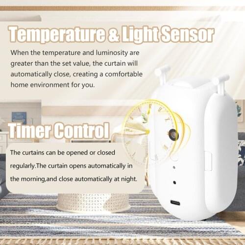 Tuya Smart Curtain Motor BT Voice Control Switch Electric Curtain Robot APP Control Timer Compatible with Alexa Google Home