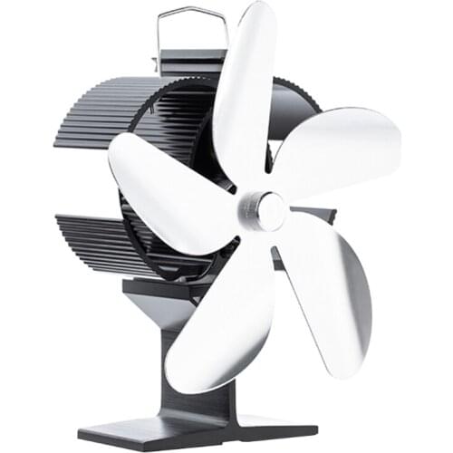 Heat Powered Stove Fan 5 Blades Stove Fan Quiet and Low Maintenance Disperses Warm Air for Wood Burning Stoves Fireplace